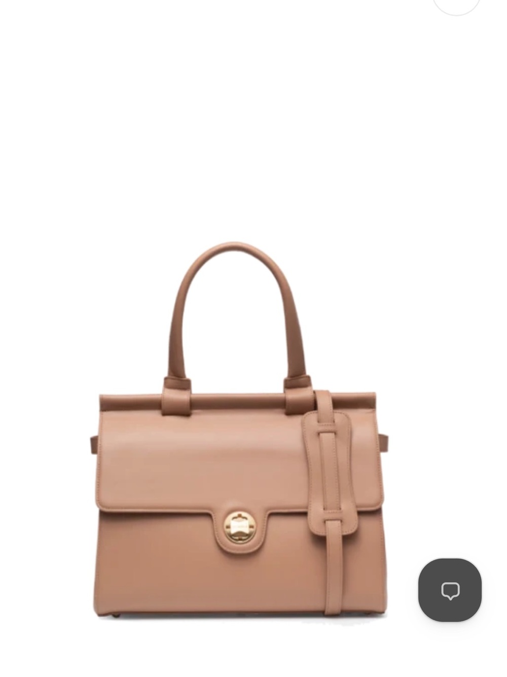 JEMMA Emma 37 Structured Tan Italian Leather Satchel Handbag